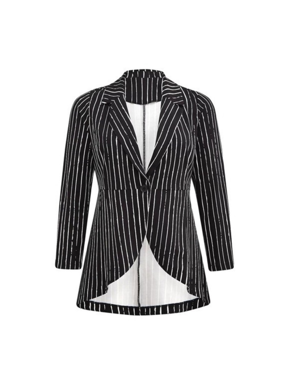 NBC Torrid black & white pinstripe blazer 1
